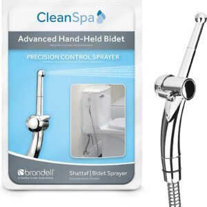 Hand Held Bidet Sprayer for Toilet: Brondell CleanSpa Advanced Bidet Attachment with Precision Pressure Control Jet Spray - Ergonomic Handheld Bidet for Toilet - Toilet Water Sprayer and Hose Set