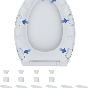 Hibbent 10 pieces Toilet Seat Bumpers for Bidet